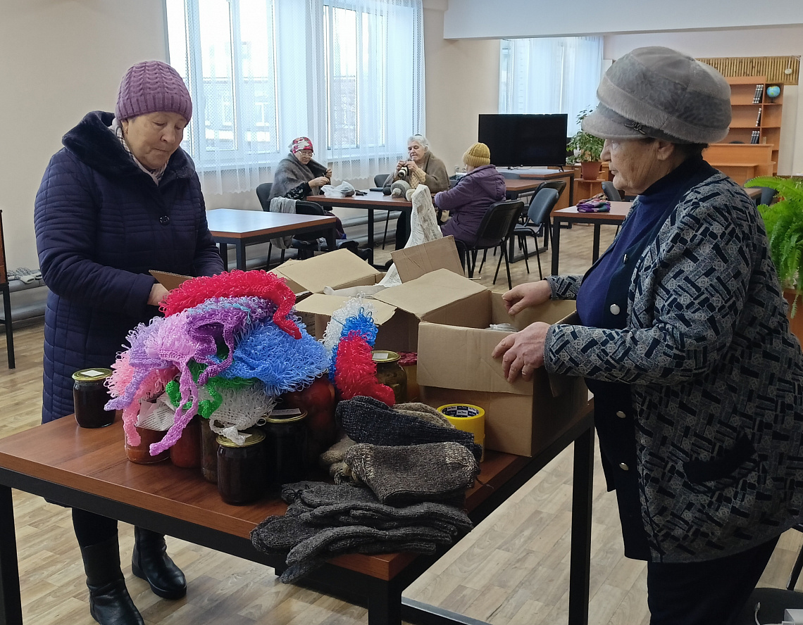 Очередная подготовка и отправка посылок на СВО (Вурманкасинская с/б)