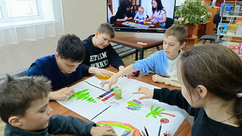 Творческий час «Рисование пальчиками» (Вурманкасинская с/б)